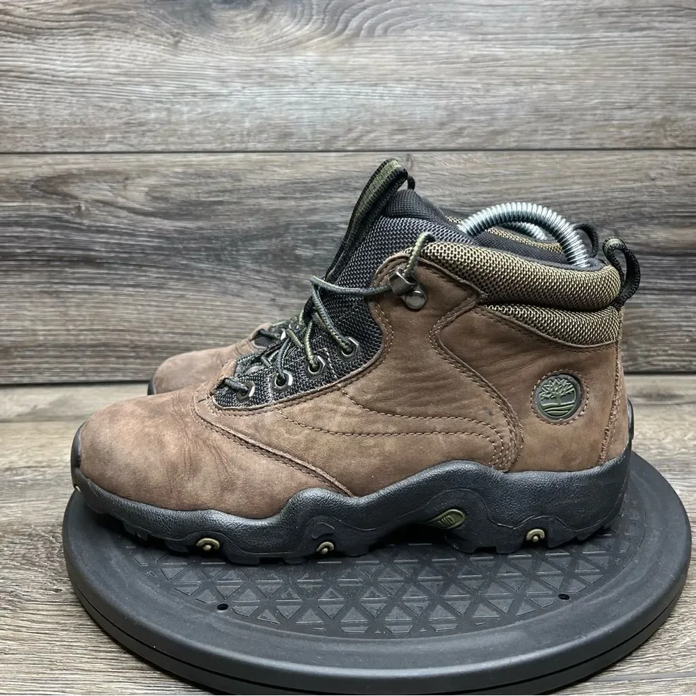 TIMBERLAND Men’s Size 5.5 Shoes BROWN SUEDE HIKING BOOTS 46921 LEATHER